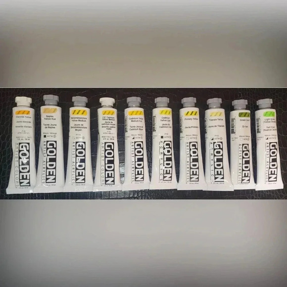 🎨 HUGE LOT of 60 🖌️ GOLDEN ACRYLIC Heavy Body PAINT TUBES 2 fl oz (59mL) - Picture 4 of 7